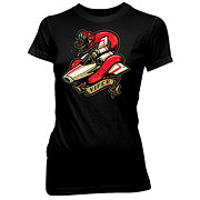 Battlestar Galactica Viper Tattoo Black Juniors T-Shirt